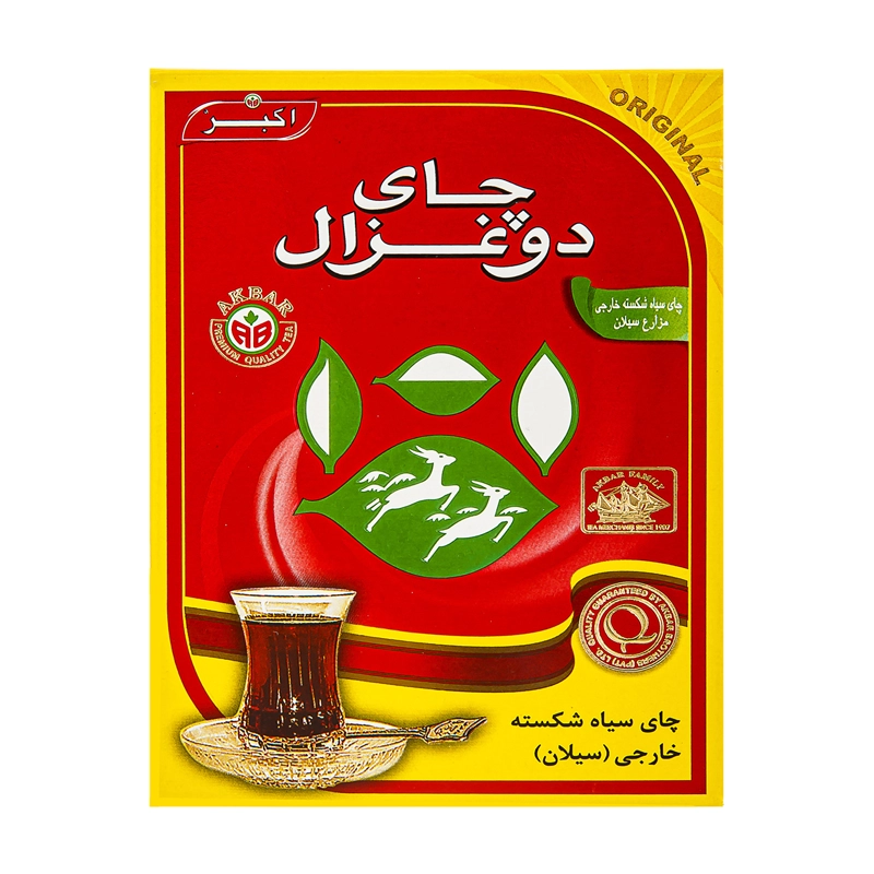 چای شکسته ساده 100 گ دوغزال-12 عددی