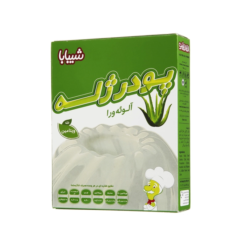 پودرژله  آلوئه ورا شیبابا پاکت 12*100gr--12عددی